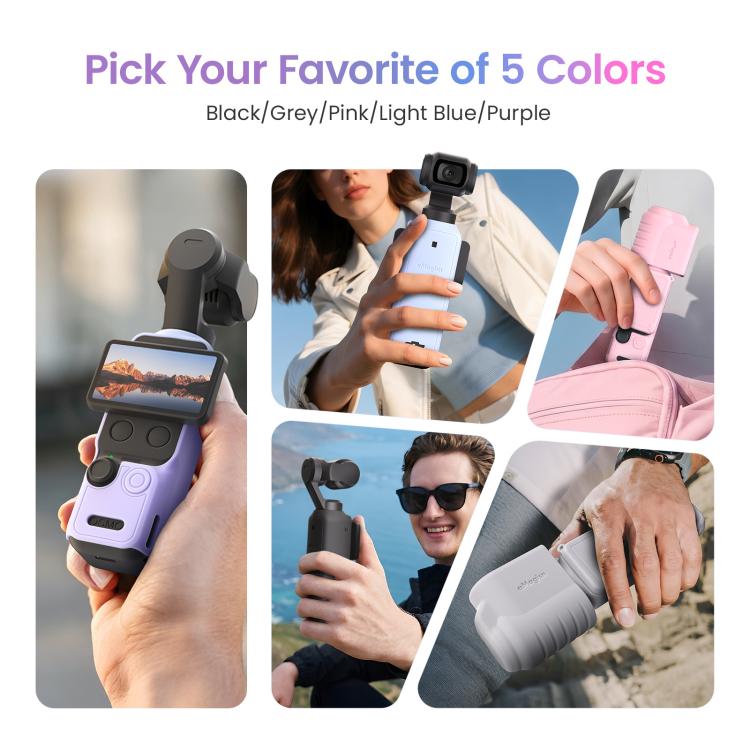 For DJI Osmo Pocket 4 aMagisn Multi-color Silicone Protective Case Full Body Sleeve Precision Cutout Anti-Scratch Skin