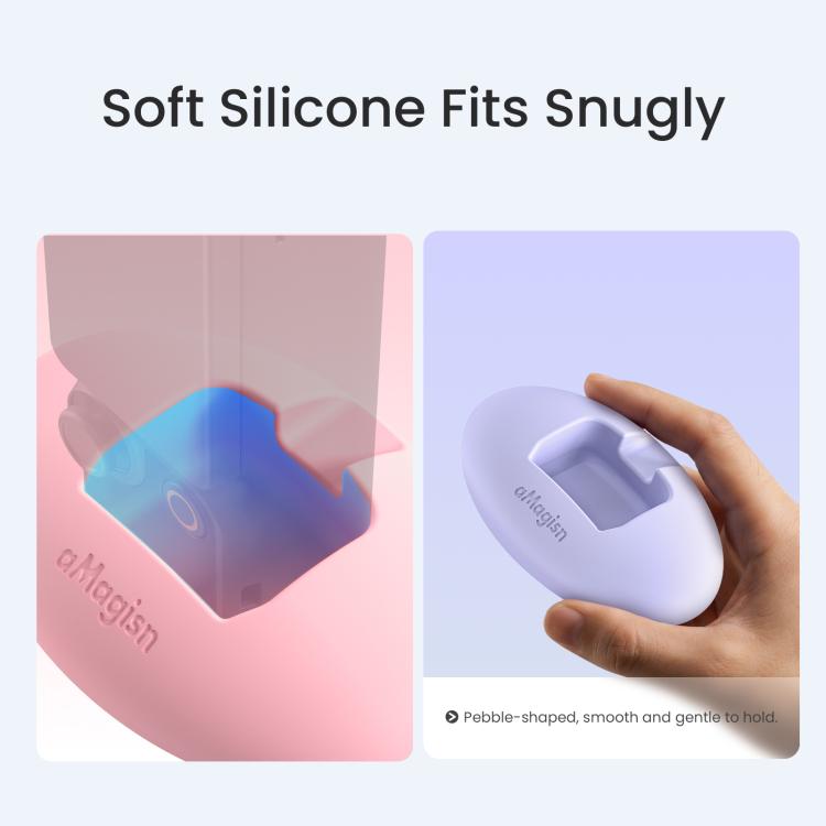 For DJI Osmo Pocket 4 / 3 aMagisn Silicone Desktop Stand Base Non-Slip Dashboard Car Mount with Adhesive