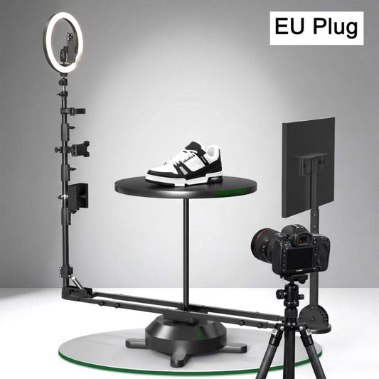 360-Dgree Electric Rotating Display Stand, Panoramic Photography Turntable For Phone & DSLR Camera Product Shooting, EU Plug, US Plug, UK Plug