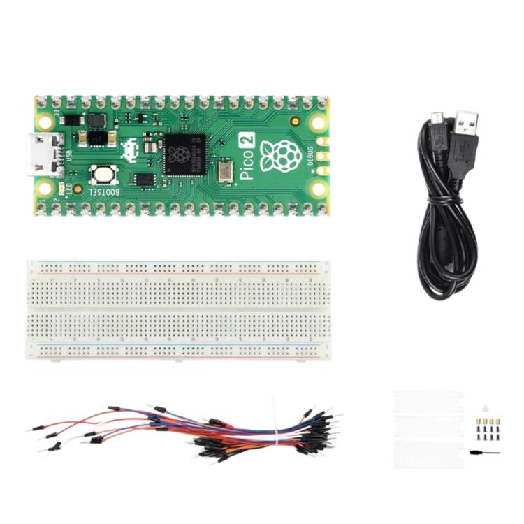 Waveshare For Raspberry Pi Pico 2 Microcontroller Board Based On Official RP2350 Chip Dual-Core & Dual-Architecture Design, Original, Starter Kit, Sensor Kit