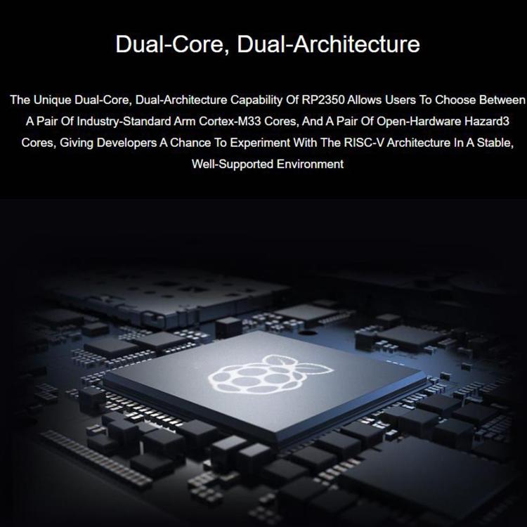 Waveshare For Raspberry Pi Pico 2 Microcontroller Board Based On Official RP2350 Chip Dual-Core & Dual-Architecture Design, Original, Starter Kit, Sensor Kit