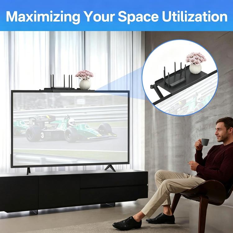 13-Inch Wall-Mounted Adjustable TV Top Shelf