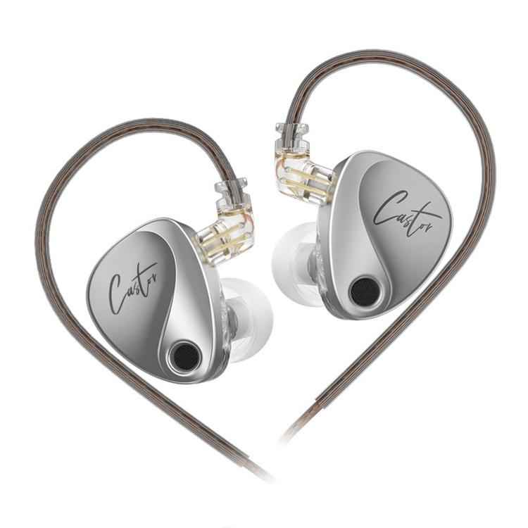 KZ-Castor Adjustable Dual-Driver In-Ear 1.2m Wired Earphones, No Mic, With Mic, Enhanced Bass No Mic, Enhanced Bass With Mic