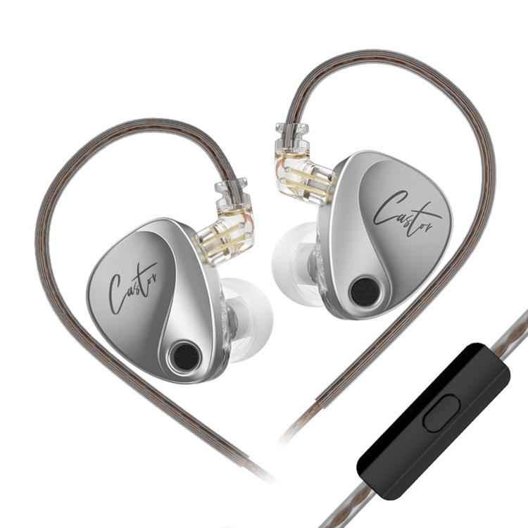 KZ-Castor Adjustable Dual-Driver In-Ear 1.2m Wired Earphones, No Mic, With Mic, Enhanced Bass No Mic, Enhanced Bass With Mic