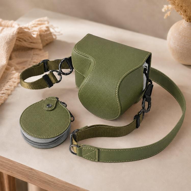 For Sony ZV-E10 II / ZV-E10M2 PU Leather Camera Case Bag Detachable 2-in-1 Full Cover and Half Case Base Shoulder Strap & Lens Cap Pouch included