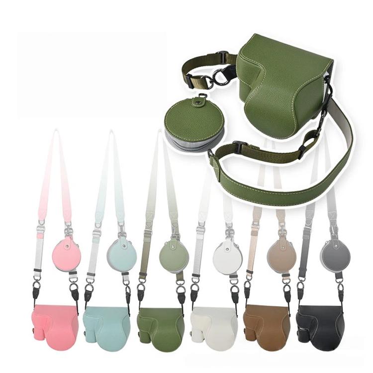 For Sony ZV-E10 II / ZV-E10M2 PU Leather Camera Case Bag Detachable 2-in-1 Full Cover and Half Case Base Shoulder Strap & Lens Cap Pouch included