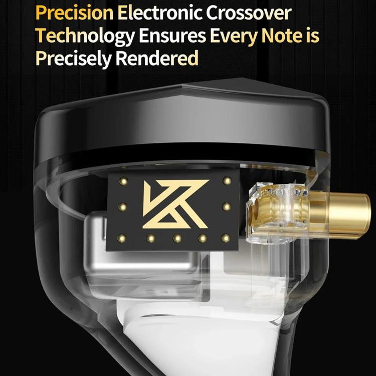 KZ AS10 PRO 10-driver Dynamic Driver In-Ear Hi-Fi Music 1.2m Wired Earphones, Standard, With Mic