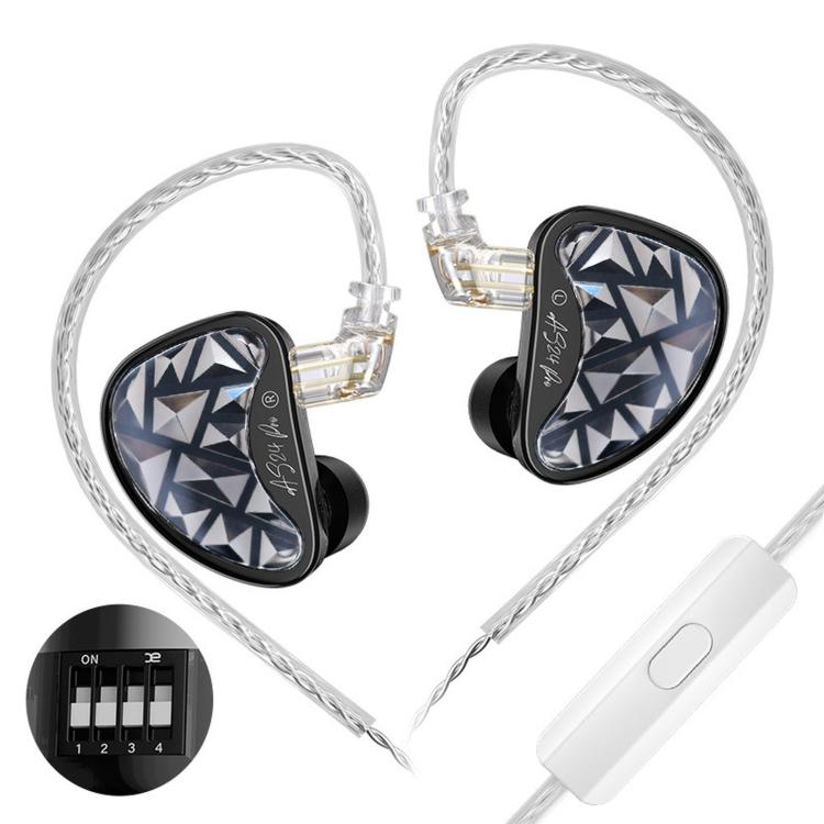 KZ AS24 PRO 24-driver Dynamic Driver HIFI In-Ear 1.2m Wired Gaming Earphones, Basic Without Mic, Basic With Mic, Tuned Without Mic, Tuned With Mic