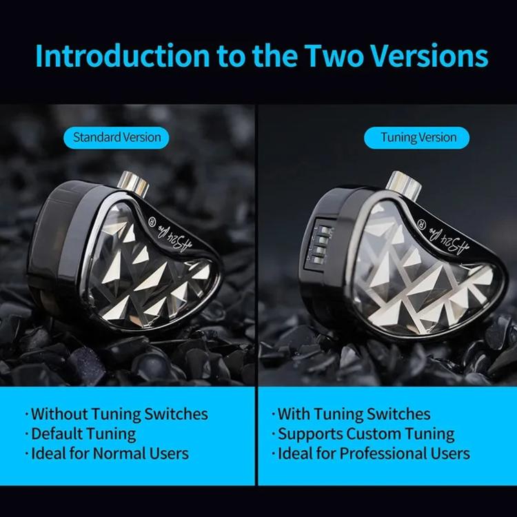 KZ AS24 PRO 24-driver Dynamic Driver HIFI In-Ear 1.2m Wired Gaming Earphones, Basic Without Mic, Basic With Mic, Tuned Without Mic, Tuned With Mic