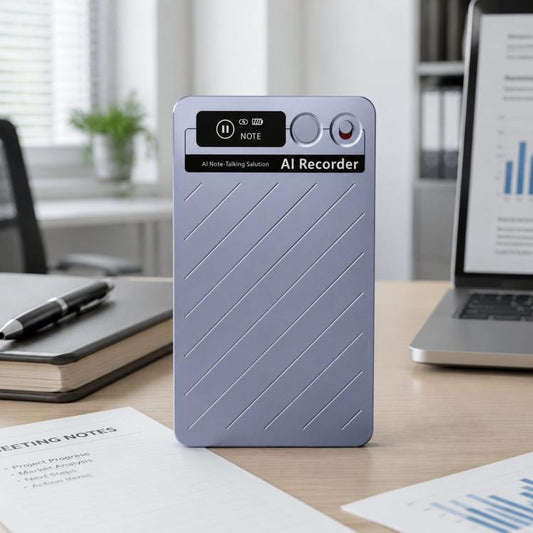 FW920E Portable Magnetic AI Smart Voice Recorder, Translation & Transcription Card?Shaped Audio Recorder, 64GB