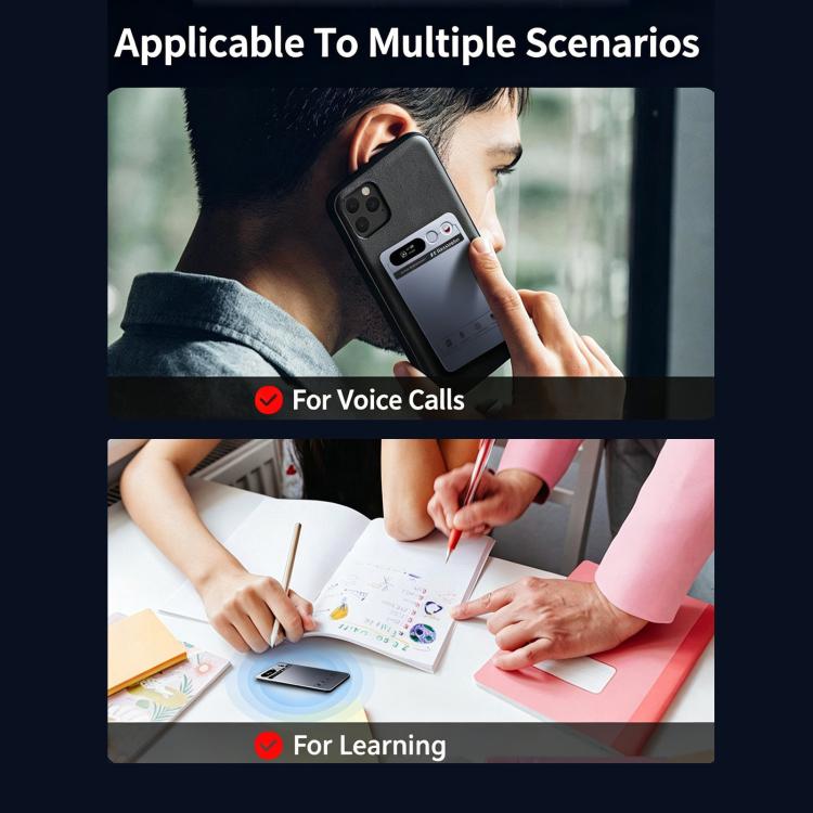 FW920E Portable Magnetic AI Smart Voice Recorder, Translation & Transcription Card?Shaped Audio Recorder, 64GB