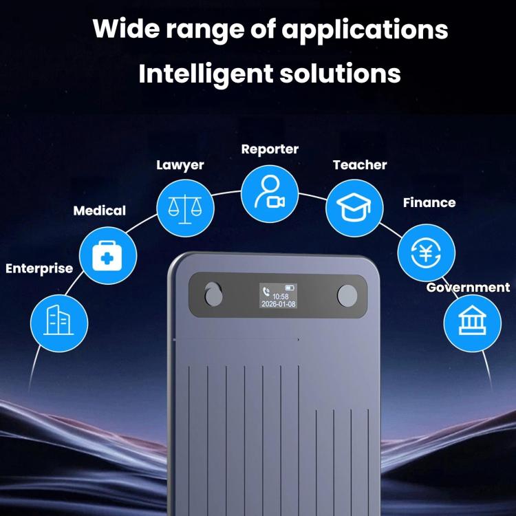 CB08 Portable Magnetic Smart AI Voice Recorder, Translation & Summary Audio Recorder, 32GB, 64GB