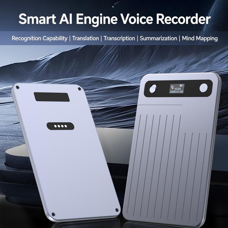CB08 Portable Magnetic Smart AI Voice Recorder, Translation & Summary Audio Recorder, 32GB, 64GB