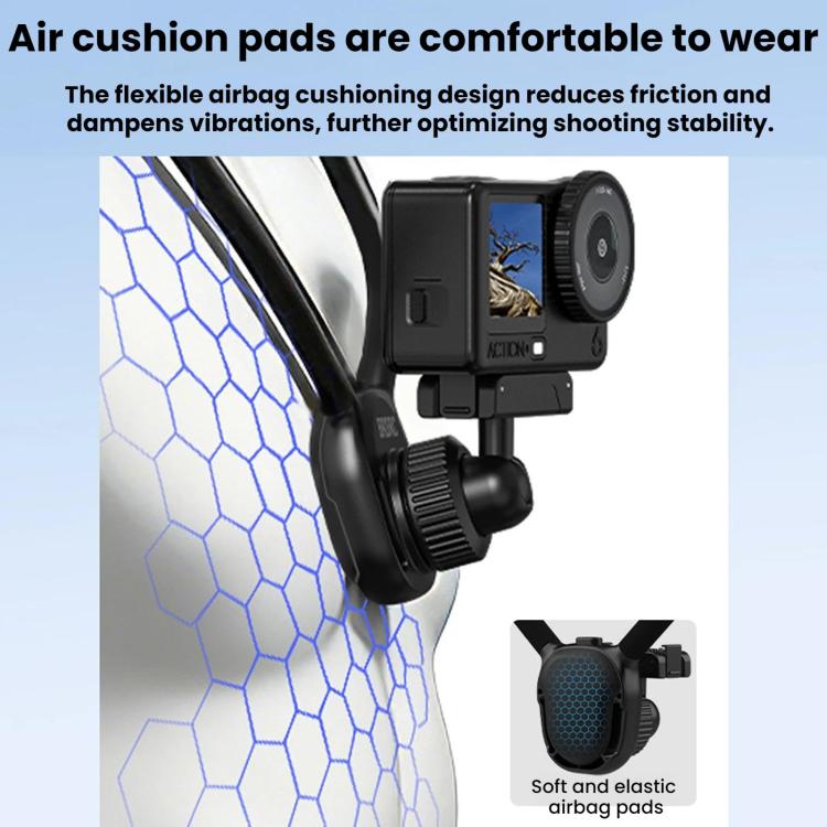 BRDRC Magnetic Quick-Release Neck Brace For First-Person Perspective Shooting, For DJI Osmo Action 6 / Nano, For DJI Osmo Action 3 / 4 / 5 Pro