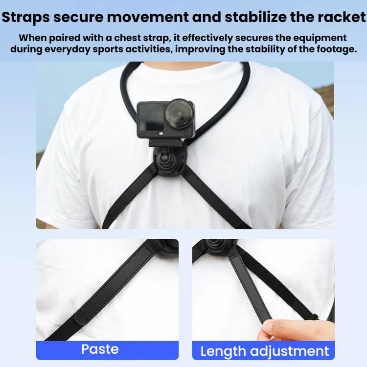 BRDRC Magnetic Quick-Release Neck Brace For First-Person Perspective Shooting, For DJI Osmo Action 6 / Nano, For DJI Osmo Action 3 / 4 / 5 Pro