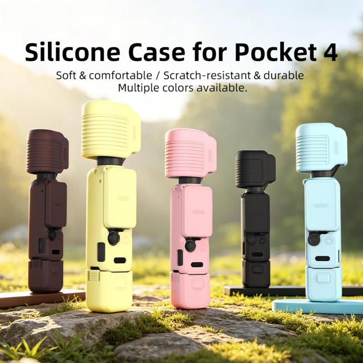For DJI Osmo Pocket 4 BRDRC Display Sunshade Protective Silicone Case