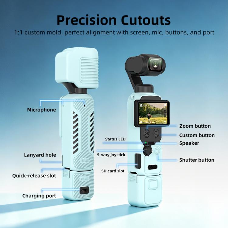 For DJI Osmo Pocket 4 BRDRC Display Sunshade Protective Silicone Case