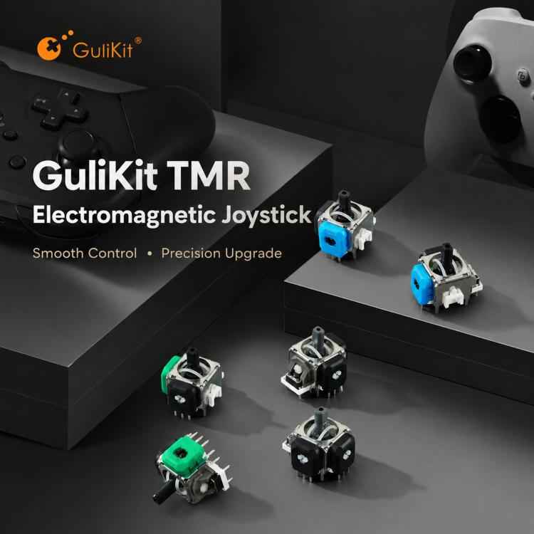 GuliKit TMR Electromagnetic Joystick Replacement, For PS5 Controller, For PS4 Controller, For Switch Pro Controller, For Xbox Series Controller