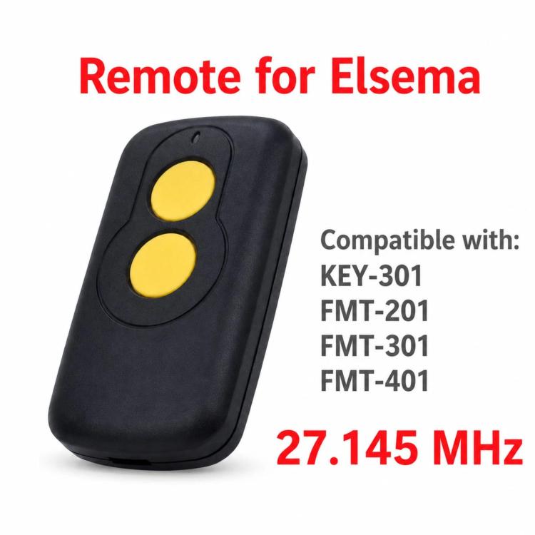 For Elsema Key301 2-Key Wireless Garage Door Remote Control 27.145MHz