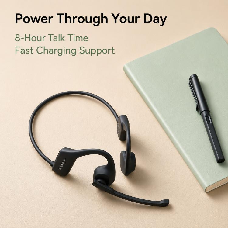 ENC Noise Reduction Bone Conduction Bluetooth Earphones Clear Call Wireless Microphone