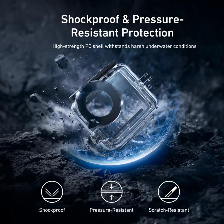 TELESIN 60m Waterproof Case for DJI Osmo Nano IPX8 Under-Water Dive Housing Anti-Fog Action Camera Protection Cover