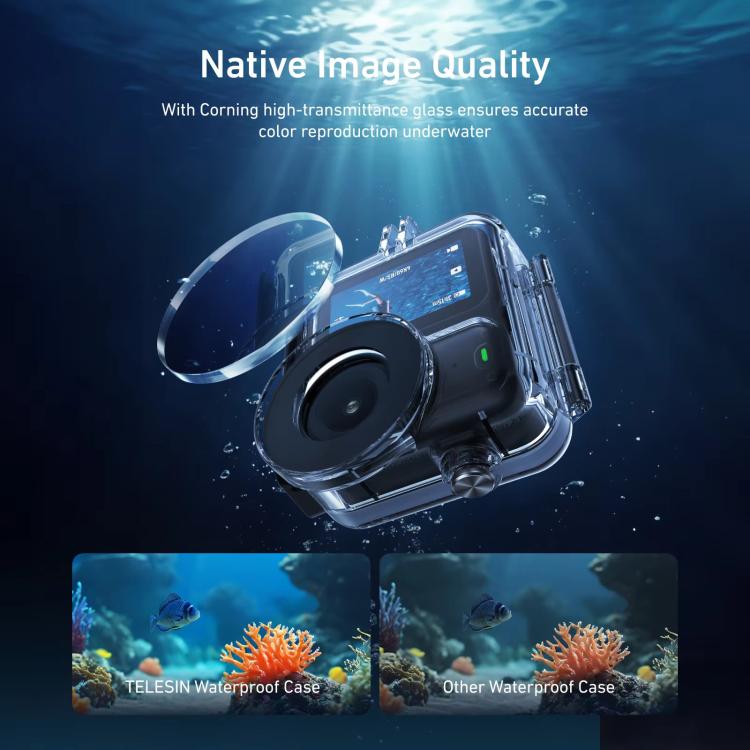 TELESIN 60m Waterproof Case for DJI Osmo Nano IPX8 Under-Water Dive Housing Anti-Fog Action Camera Protection Cover