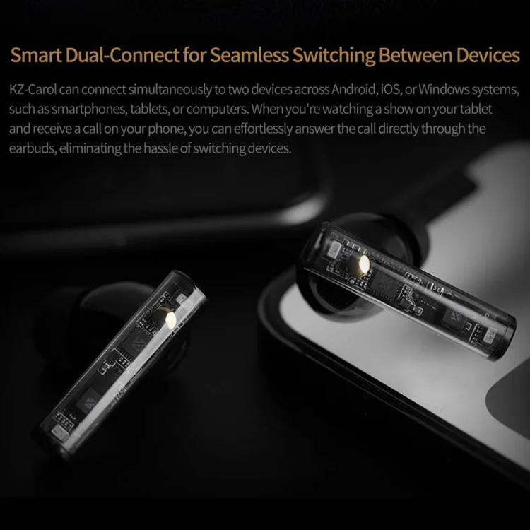 KZ-Carol Active Noise Reduction Bluetooth Earphones Hi-Fi ANC Noise Reduction TWS Earbuds, Carol