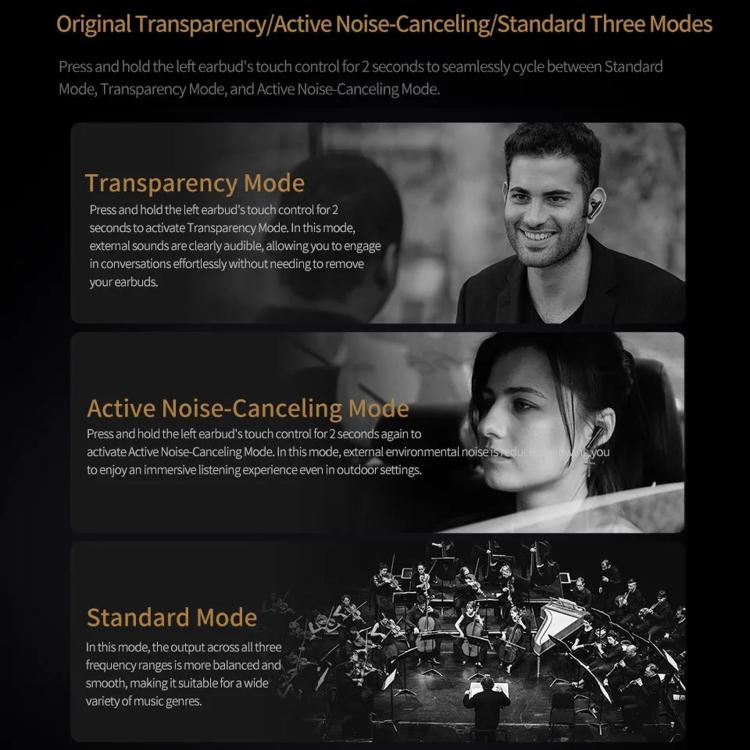 KZ-Carol Active Noise Reduction Bluetooth Earphones Hi-Fi ANC Noise Reduction TWS Earbuds, Carol