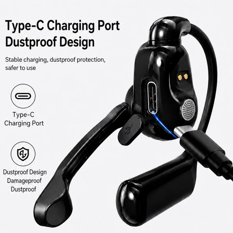 Ear-Hook Rotatable Bluetooth Earphone HD Noise Reduction Rainproof Earphone, V2