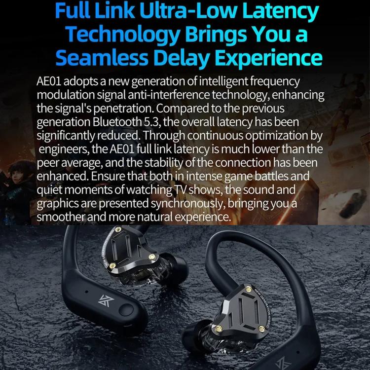 HD Wireless Bluetooth 5.4 Gaming Earphones Ear Hooks, AE01