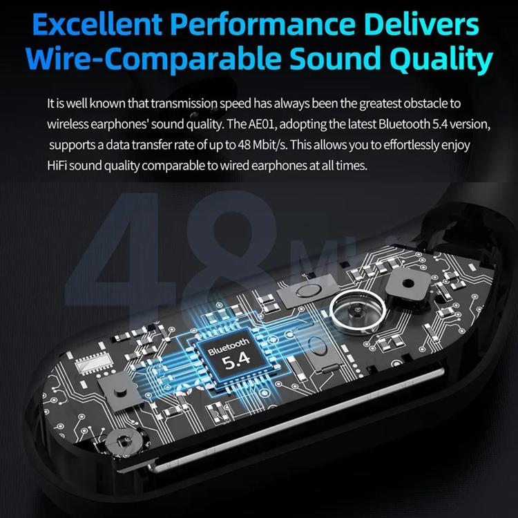 HD Wireless Bluetooth 5.4 Gaming Earphones Ear Hooks, AE01