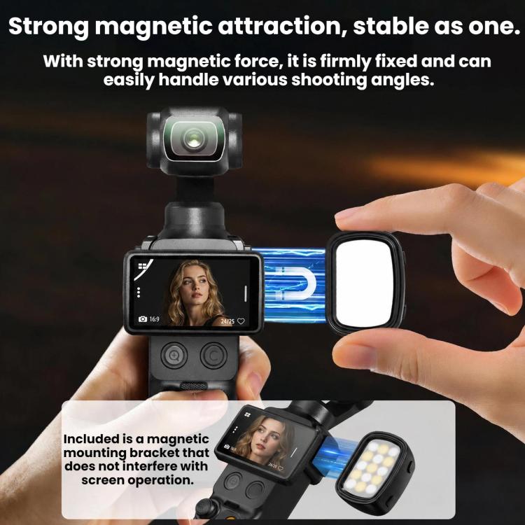 For DJI Pocket 4 BRDRC Portable Handheld Magnetic Selfie Light