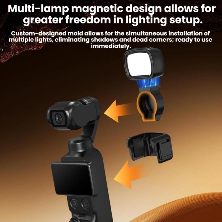 For DJI Pocket 4 BRDRC Portable Handheld Magnetic Selfie Light