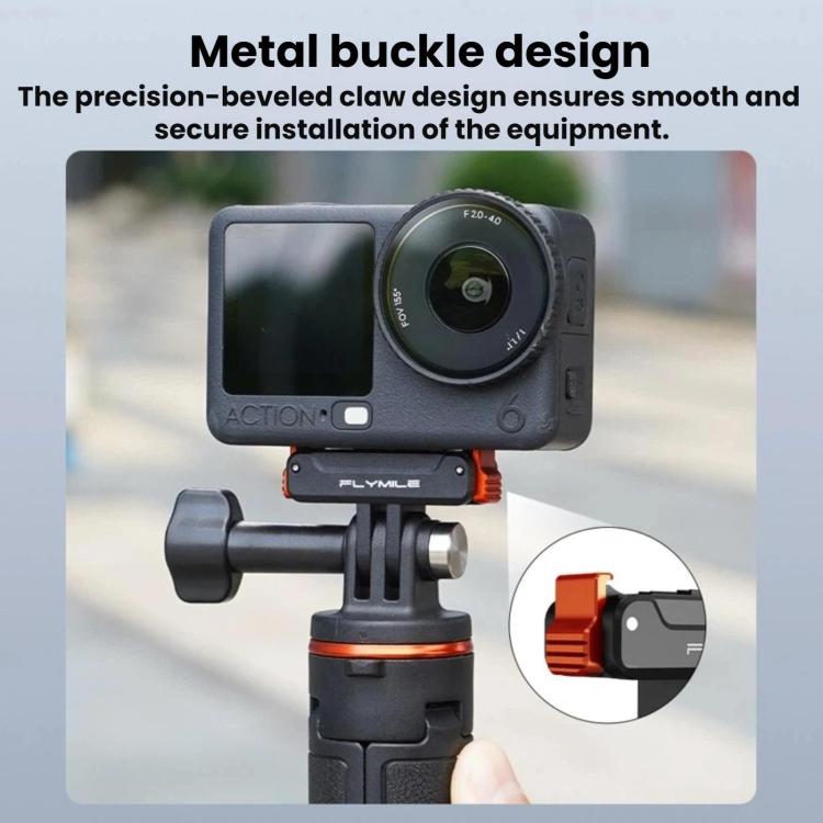 For DJI Osmo Action 6 / 5 Pro / 4 / 3 FLYMILE Magnetic Quick-Release Base