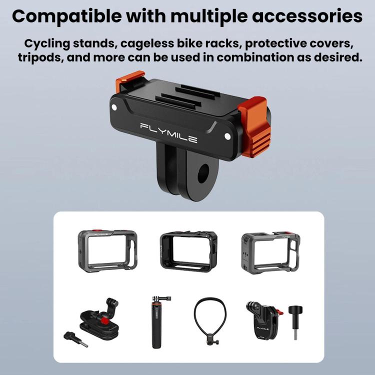 For DJI Osmo Action 6 / 5 Pro / 4 / 3 FLYMILE Magnetic Quick-Release Base