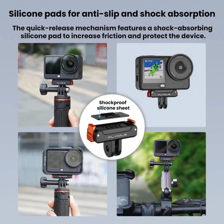 For DJI Osmo Action 6 / 5 Pro / 4 / 3 FLYMILE Magnetic Quick-Release Base