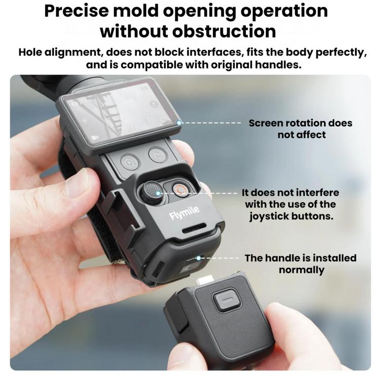 For DJI Pocket 4 / 3 Flymile Multi-Functional Handheld Extender Frame With Strap Mount