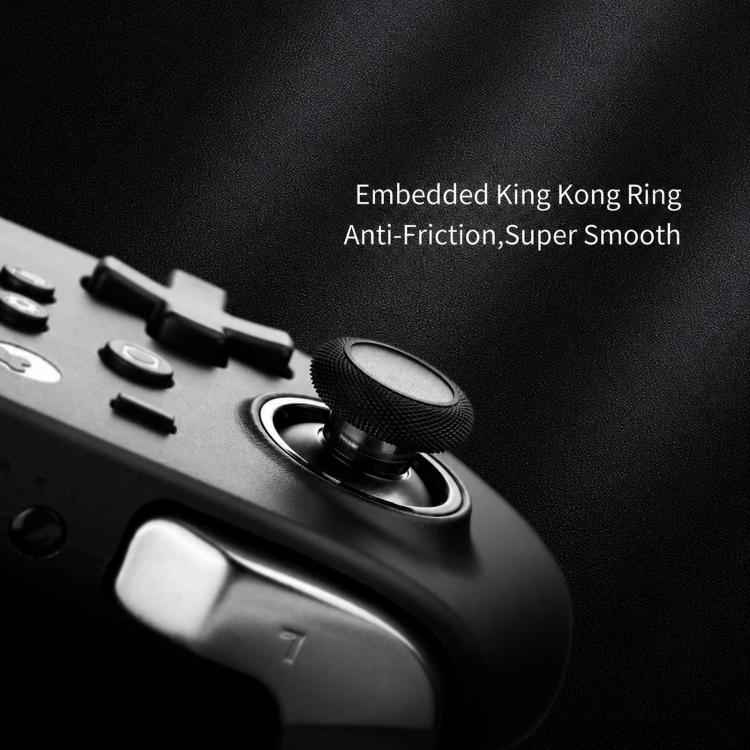 GuliKit NS34 King Kong Ring Thumbstick Kit 6-in-1 Replacement Joystick Caps with 3 Heights Compatible with GuliKit KingKong Controller Series, NS34 Black, NS34 Gray