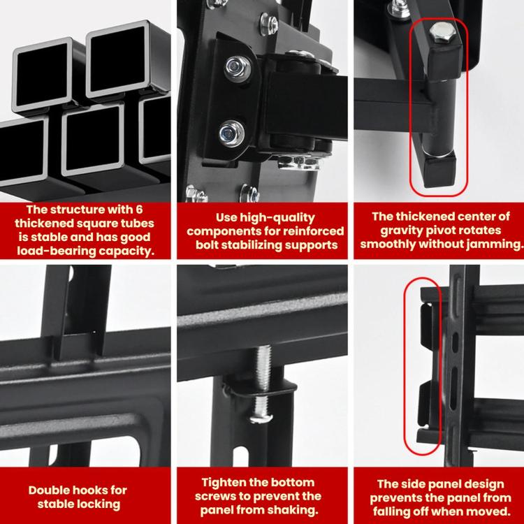 26-65 Inch Telescopic Rotating TV Wall Mount, ZX-105
