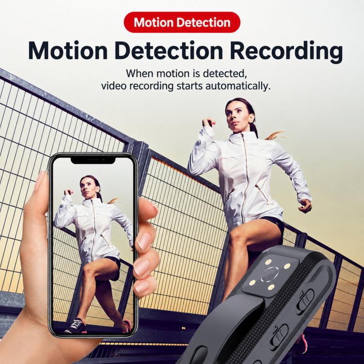 1080P Wearable Body Camera Mini Voice & Video Recorder With Smart IR Night Vision & Clip, C1