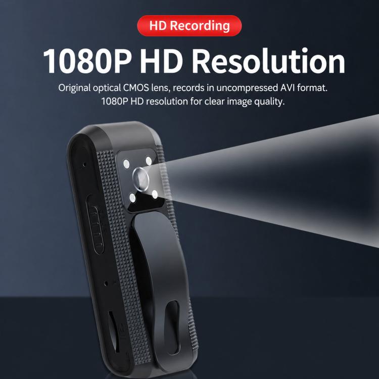1080P Wearable Body Camera Mini Voice & Video Recorder With Smart IR Night Vision & Clip, C1
