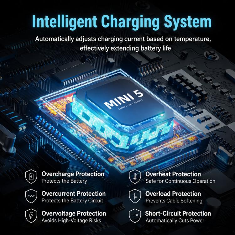 YX 100W Dual Charger with Color LCD Screen for DJI Mini 5/4/3 Pro Smart Flight Battery Charging Hub, Mini Color Two-Way 100W
