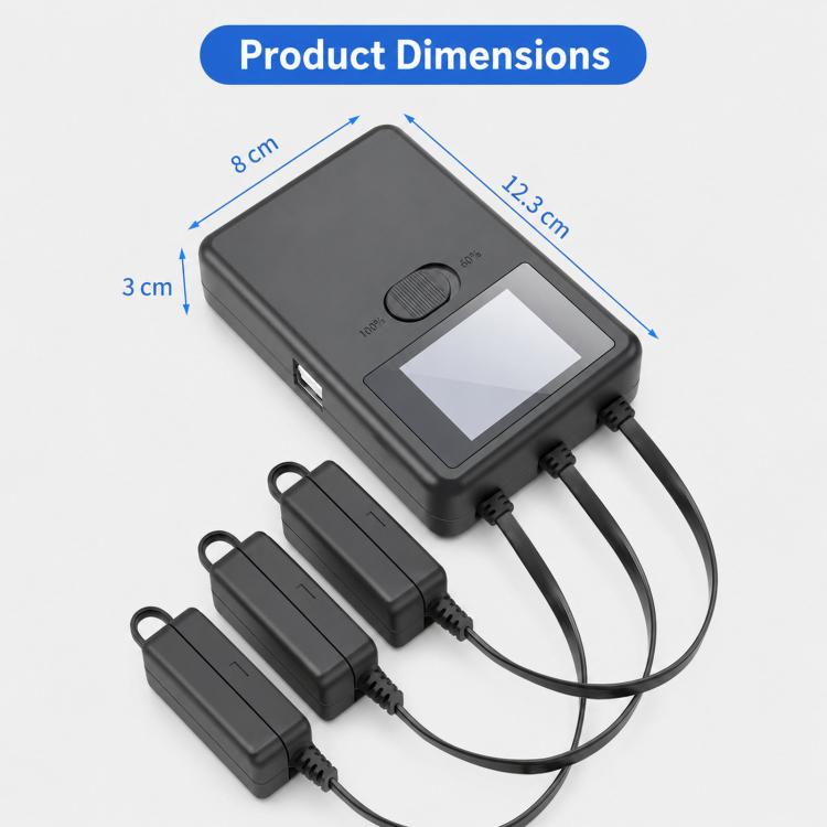 YX 3-Way Smart Charger with LCD Display For DJI Mini 5 Pro / Mini 4 Pro / Mini 3 Pro / Mini 3 Multi Battery Charging Hub, US Plug, EU Plug, UK Plug, AU Plug