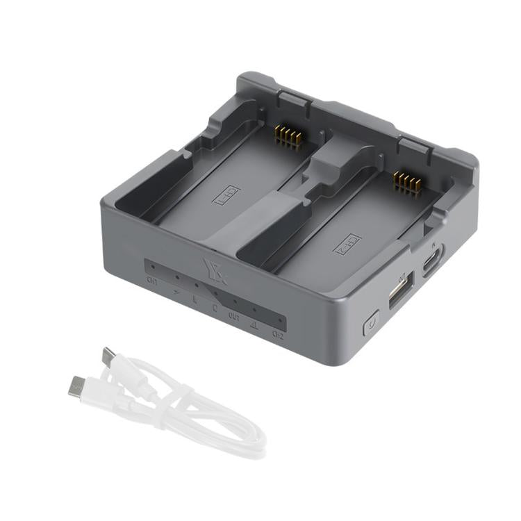 For DJI Neo 2 YX PD 45W Parallel Charger 2-Way Fast Charging Hub with Battery Storage Mode, 2-Way Flat