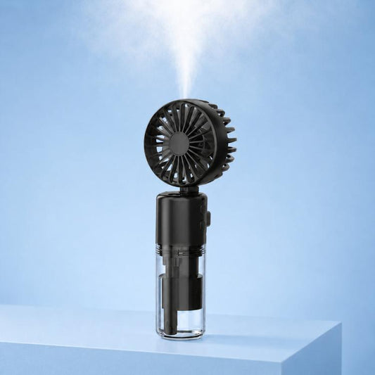 Handheld Misting Fan with Neck Strap 180 Degree Foldable Portable Water Spray Fan Type-C Rechargeable Mini Personal Face Mister Fan