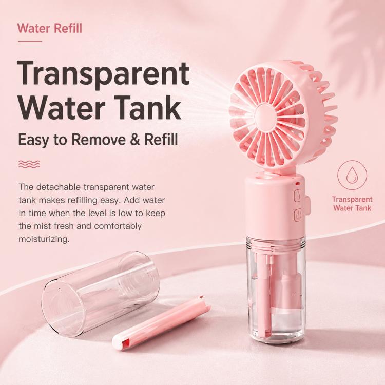 Handheld Misting Fan with Neck Strap 180 Degree Foldable Portable Water Spray Fan Type-C Rechargeable Mini Personal Face Mister Fan