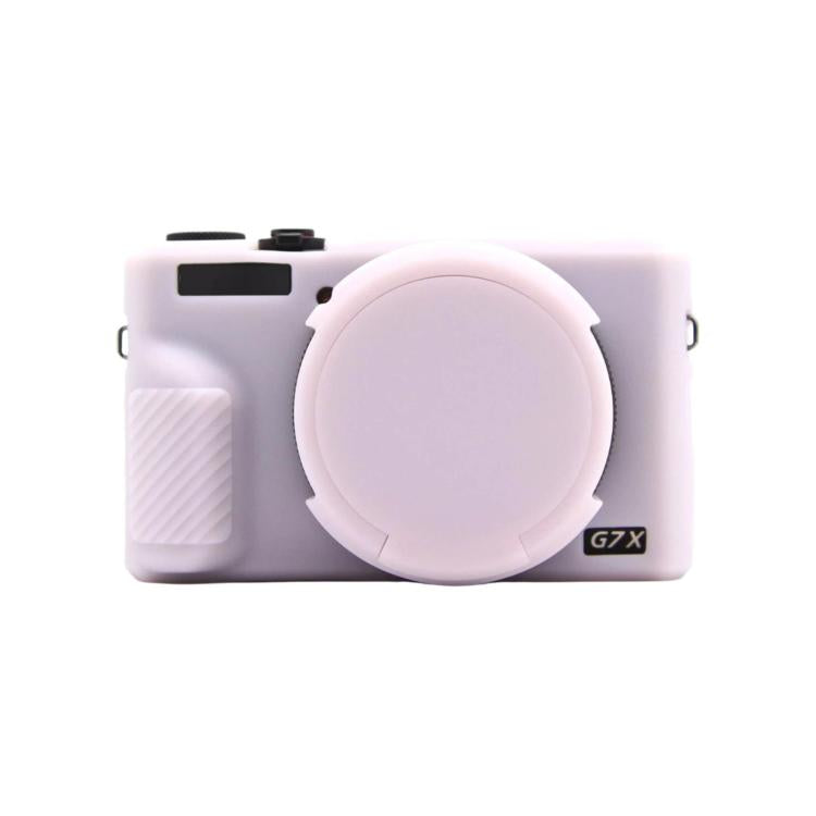 For Canon PowerShot G7 X Mark III Silicone Protective Case With Lens Cover