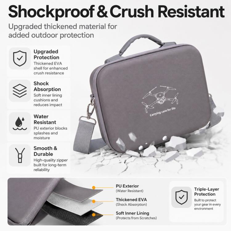 For DJI Lito 1 Drone & Standard Remote Control Storage Bag Outdoor Portable Shoulder Bag