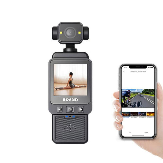 1080P WiFi Body Camera With Rotatable Lens & 1.6 Inch Screen Wearable Sports Action Camera Clip-On Pocket Cam, WiFi