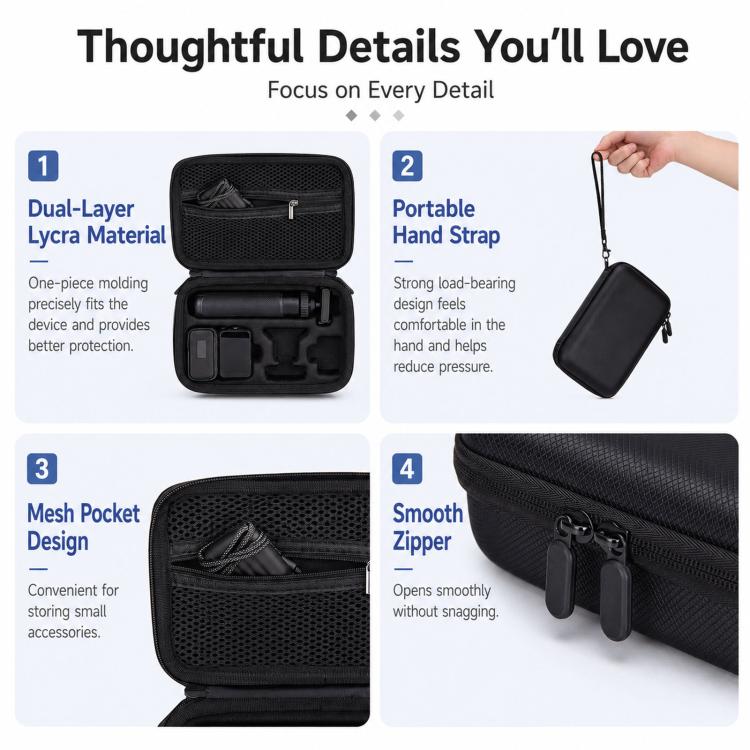 For DJI Osmo Nano Travel Kit Storage Bag Action Camera Handheld Pouch